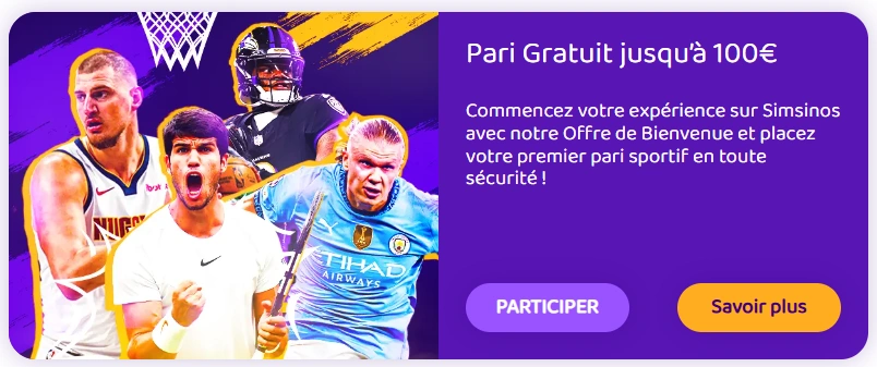 Bonus deuxième dépôt Simsinos 250 EUR